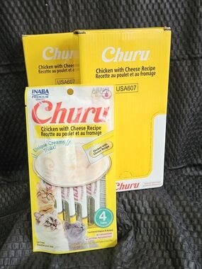 Inaba Churu Chicken with Cheese Cat Treats, 2 Boxes, 6 4pk Packages Ea